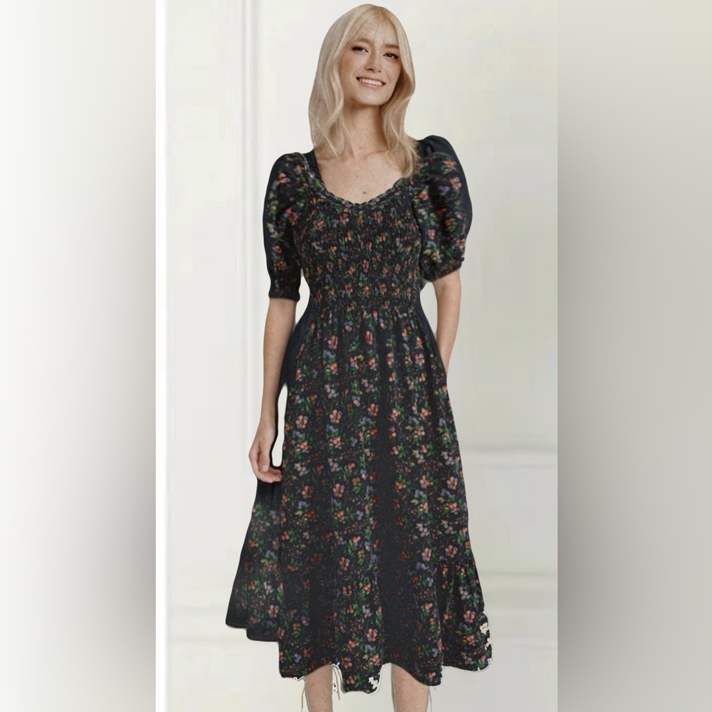 Hillhouse Louisa Nap Dress in Multiberry Floral - XL
